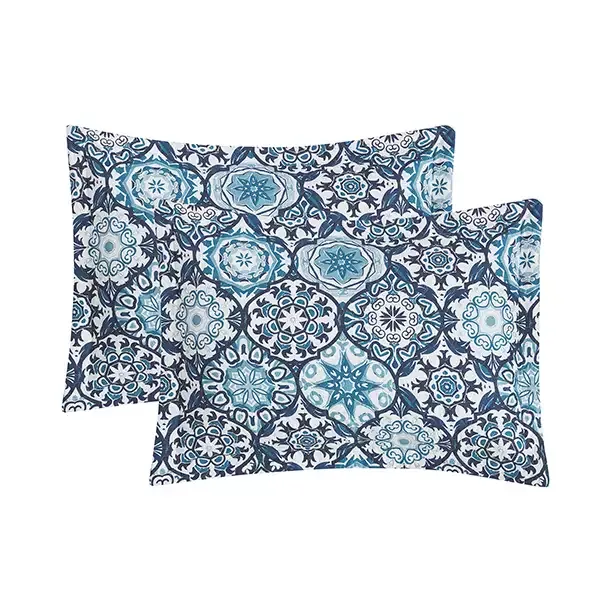 Nova Home Brooke Summer Bedspread Set With a Fitted Sheet - King & Super King - 4 Pcs - Blue product thumbnail 6