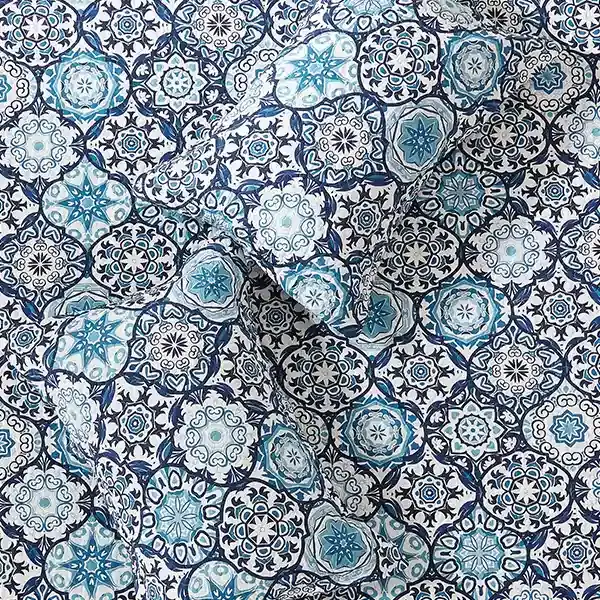 Nova Home "Brooke" Summer Bedspread Set With a Fitted Sheet - Blue (Available in Sizes) product thumbnail 6