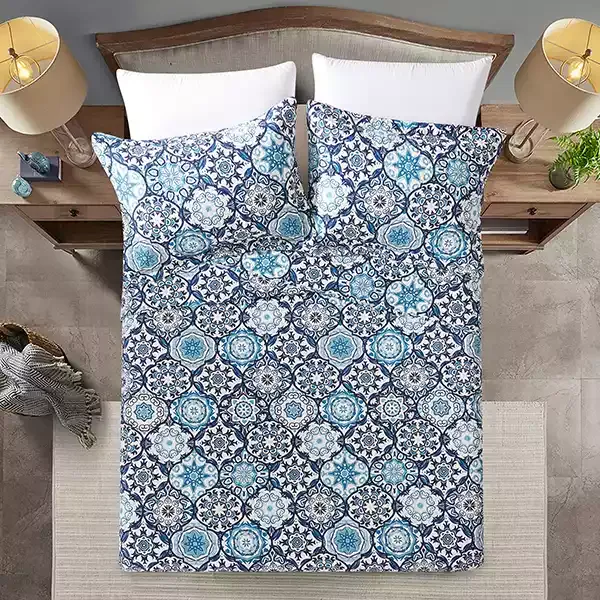 Nova Home "Brooke" Summer Bedspread Set With a Fitted Sheet - Blue (Available in Sizes) product thumbnail 9