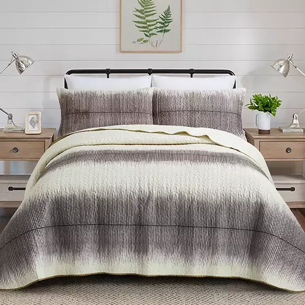 Nova Home "Tanner" Summer Bedspread Set With a Fitted Sheet - Beige (Available in Sizes) product thumbnail 11