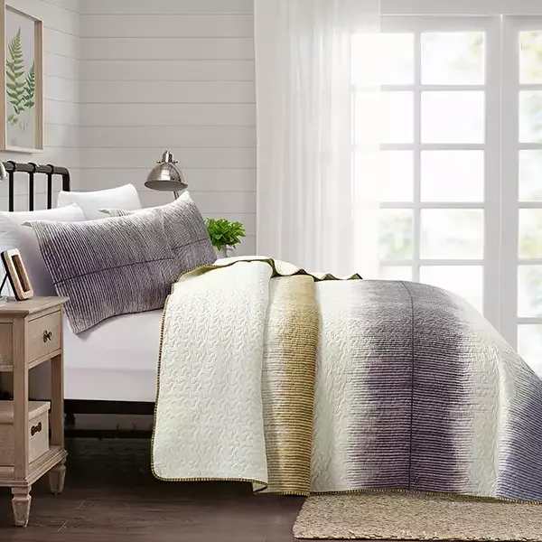 Nova Home "Tanner" Summer Bedspread Set With a Fitted Sheet - Beige (Available in Sizes) product thumbnail 2