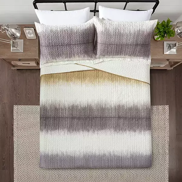 Nova Home Tanner Summer Bedspread Set With a Fitted Sheet - King & Super King - 4 Pcs - Beige product thumbnail 2