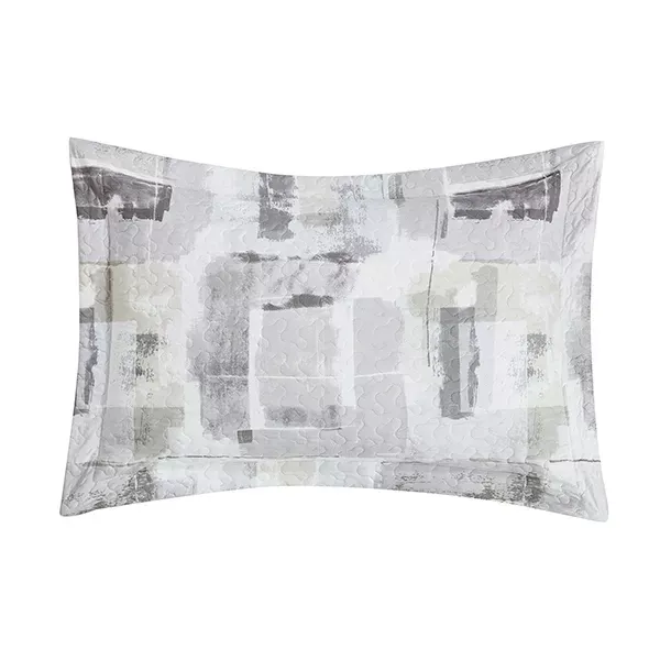 Nova Home Hash Summer Bedspread Set With a Fitted Sheet - King & Super King - 4 Pcs - Grey product thumbnail 8