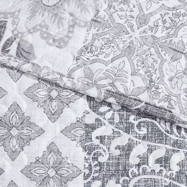 Nova Home "Percy" Summer Bedspread Set With a Fitted Sheet - Grey (Available in Sizes) product thumbnail 2