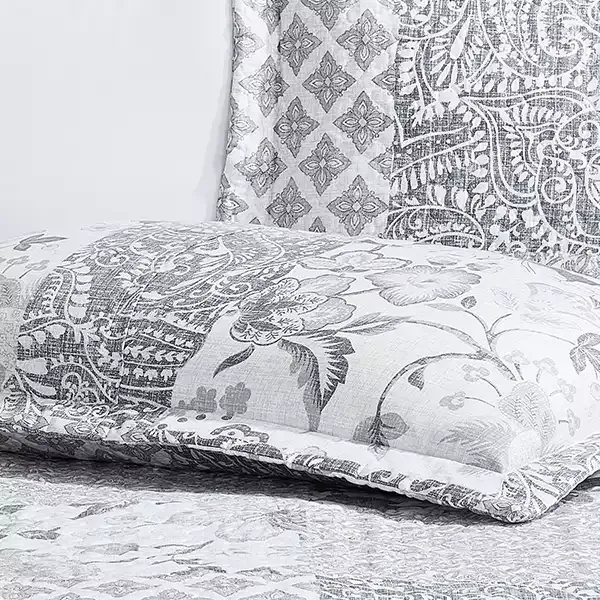 Nova Home "Percy" Summer Bedspread Set With a Fitted Sheet - Grey (Available in Sizes) product thumbnail 3