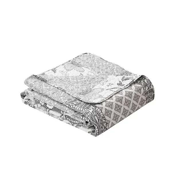 Nova Home Percy Summer Bedspread Set With a Fitted Sheet - King & Super King - 4 Pcs - Grey product thumbnail 3