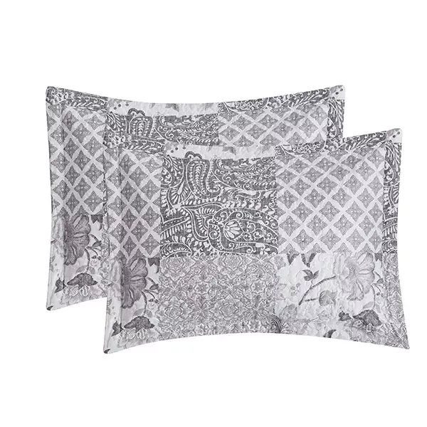 Nova Home Percy Summer Bedspread Set With a Fitted Sheet - Single & Twin - 3 Pcs - Grey product thumbnail 7