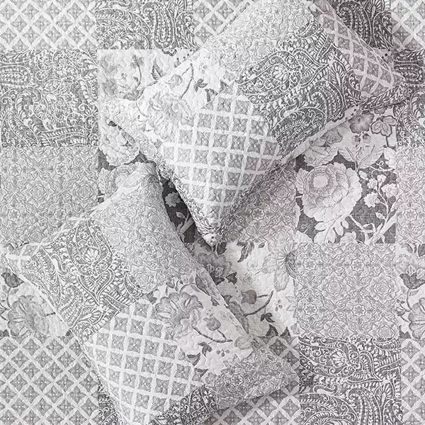 Nova Home "Percy" Summer Bedspread Set With a Fitted Sheet - Grey (Available in Sizes) product thumbnail 8
