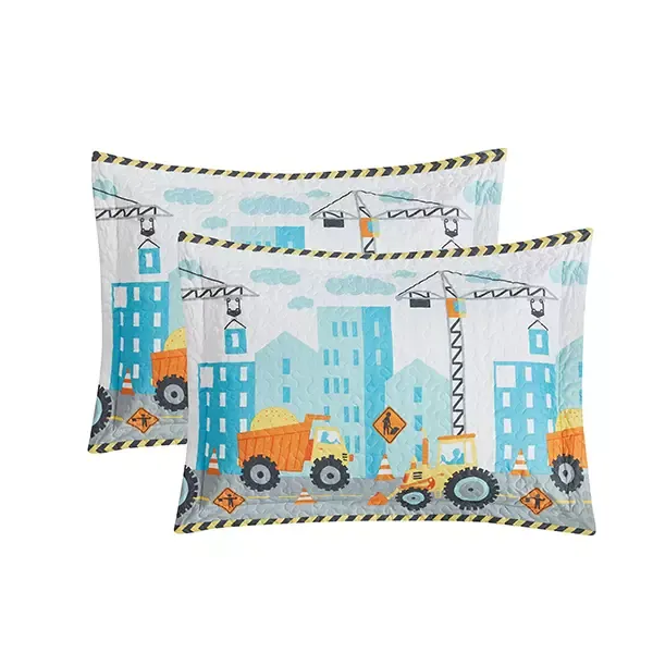 Nova Home "Trucks" Summer Bedspread Set With a Fitted Sheet - Blue (Available in Sizes) product thumbnail 4