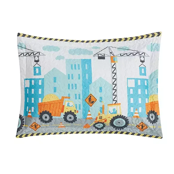 Nova Home "Trucks" Summer Bedspread Set With a Fitted Sheet - Blue (Available in Sizes) product thumbnail 7