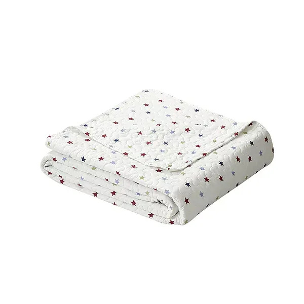 Nova Home "Colordot" Summer Bedspread Set With a Fitted Sheet - White (Available in Sizes) product thumbnail 6