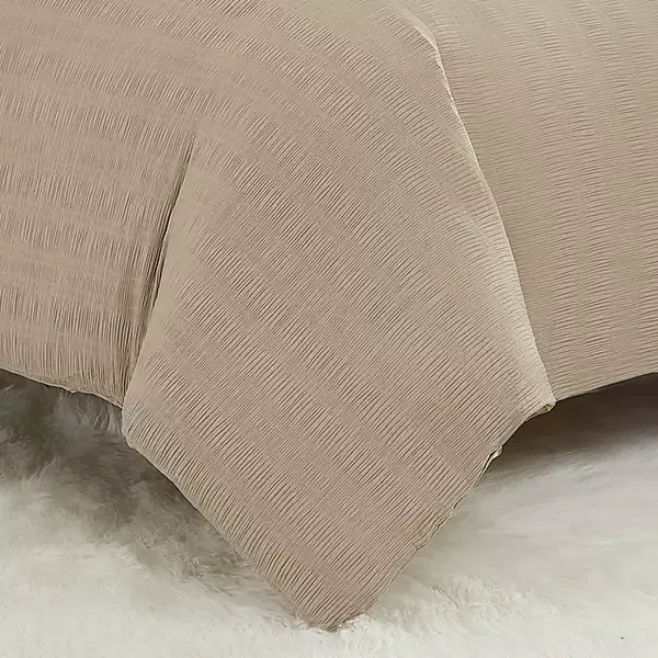 Nova Home Simply Crinkled Comforter Set - King & Super King - 4 Pcs - Beige product thumbnail 8