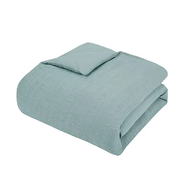 Nova Home "Simply" Crinkled Comforter Set - Queen - 4 Pcs - Petrol product thumbnail 2