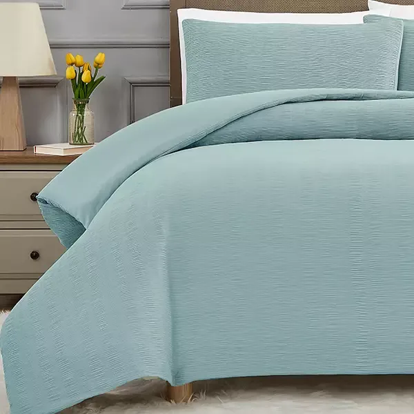 Nova Home Simply Crinkled Comforter Set -Petrol (Available in Sizes) product thumbnail 7