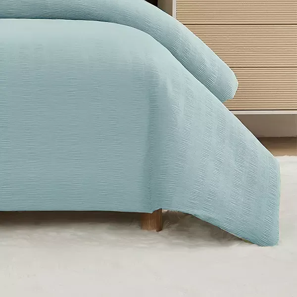 Nova Home "Simply" Crinkled Comforter Set - Queen - 4 Pcs - Petrol product thumbnail 5