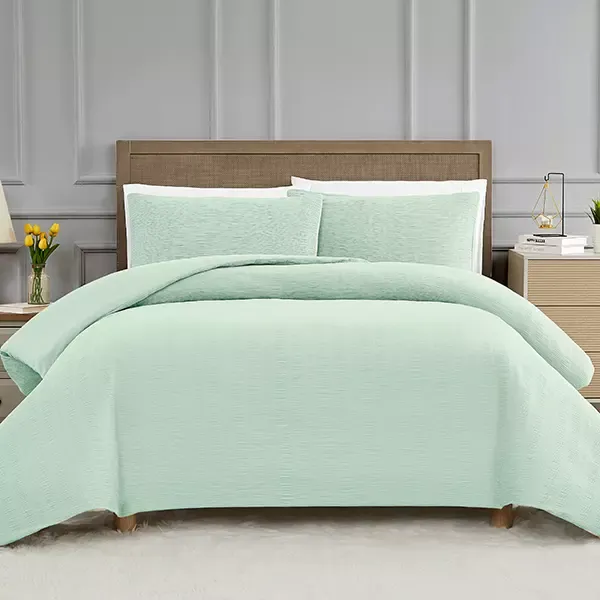 Nova Home Simply Crinkled Comforter Set -Green (Available in Sizes) product thumbnail 2