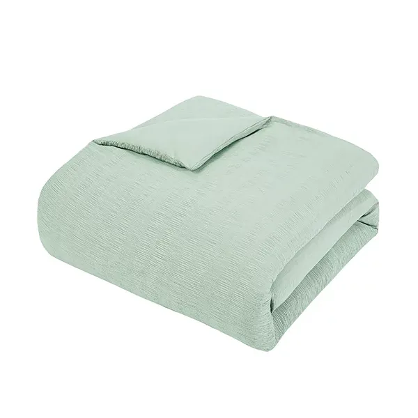 Nova Home Simply Crinkled Comforter Set - King & Super King - 4 Pcs - Green product thumbnail 3