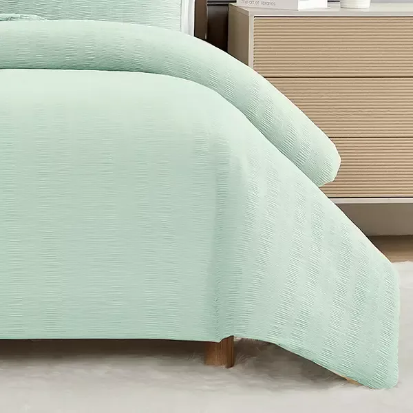 Nova Home Simply Crinkled Comforter Set - King & Super King - 4 Pcs - Green product thumbnail 6