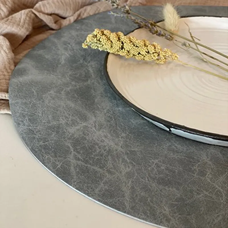 Kela Kalea Place Mat - Round - Light Grey product thumbnail 3