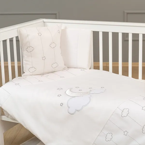 Funna Luna Chic Baby Bed Set - Universal - 8 Pcs - Silver product thumbnail 2