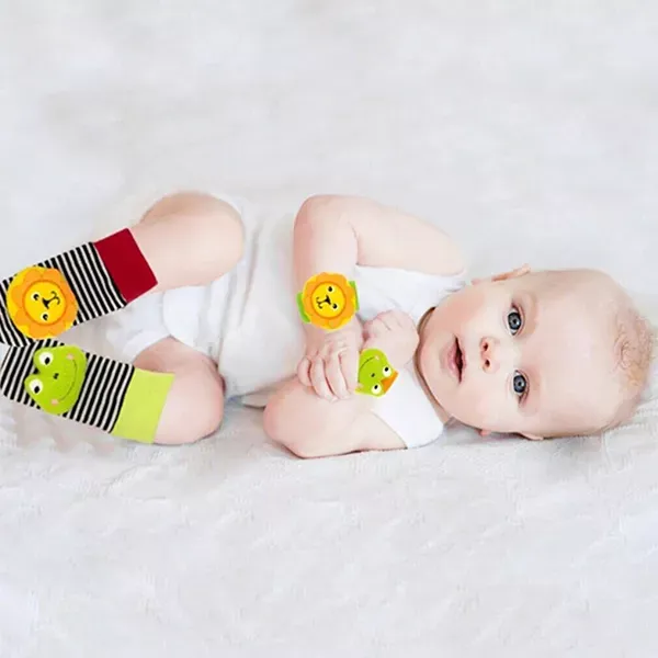 Babyjem Wrist Rattle and Baby Socks Lion & Frog - Multicolor product thumbnail 2