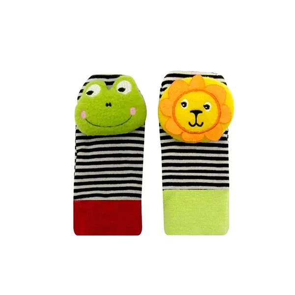 Babyjem Wrist Rattle and Baby Socks Lion & Frog - Multicolor product thumbnail 4
