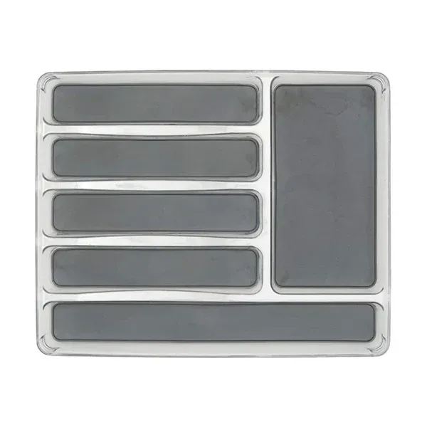 Wenko Cutlery Tray With 6 Compartments - Transparent & Grey product thumbnail 4