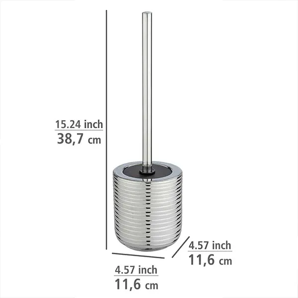 Wenko "Vilalba" Toilet Brush - Ceramic - Silver product thumbnail 3