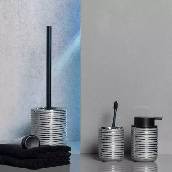 Wenko "Vilalba" Toilet Brush - Ceramic - Silver product thumbnail 2