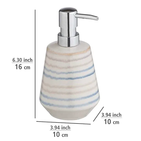 Wenko "Navalon" Liquid Soap Dispenser - Ceramic - 350 ml - Multicolor product thumbnail 4