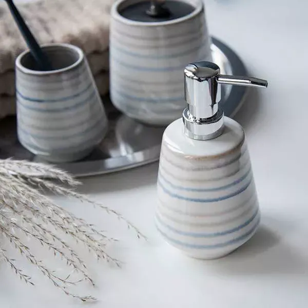 Wenko "Navalon" Liquid Soap Dispenser - Ceramic - 350 ml - Multicolor product thumbnail 5
