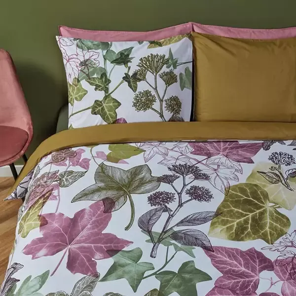 Bedding House Ivy Duvet Cover Set - 100% Cotton - King & Super King - 3 Pcs - Multicolor product thumbnail 3