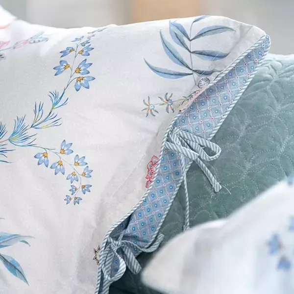 Bedding House Flower Festival Duvet Cover Set - 100% Cotton, 200 Thread - King & Super King - 3 Pcs - White product thumbnail 3