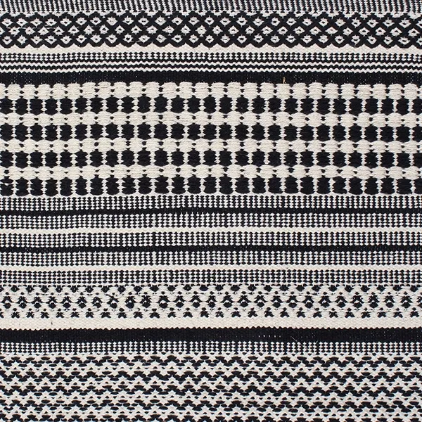 Nova Home Samaira Hand Woven Rug - 100% Cotton - 70x140 Cm - Black product thumbnail 3