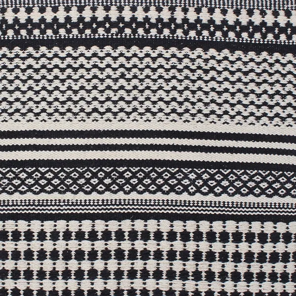Nova Home Samaira Hand Woven Rug - 100% Cotton - Black (Available in sizes) product thumbnail 3