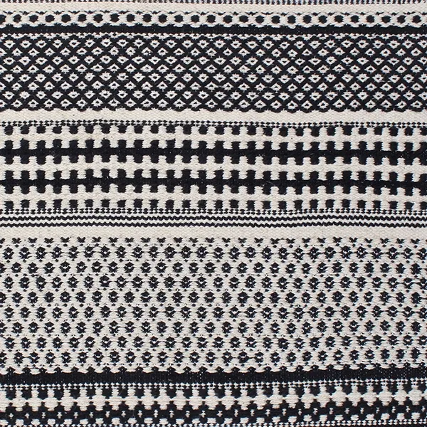 Nova Home Samaira Hand Woven Rug - 100% Cotton - 120x180 Cm - Black product thumbnail 3