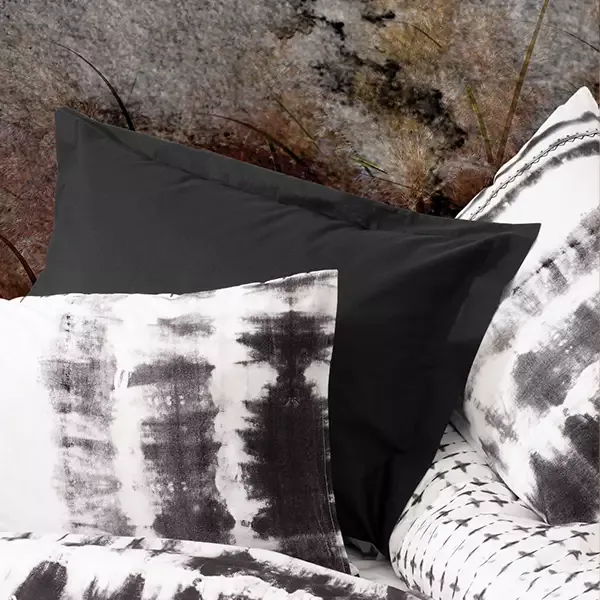 Nova Home Shower Duvet Cover Set - 100% Cotton - Single & Twin - 3 Pcs - Black product thumbnail 2