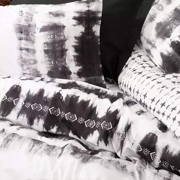 Nova Home "Shower" Duvet Cover Set - 100% Cotton - Black (Available in Sizes) product thumbnail 3