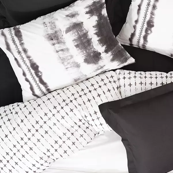 Nova Home Shower Duvet Cover Set - 100% Cotton - King & Super King - 4 Pcs - Black product thumbnail 5
