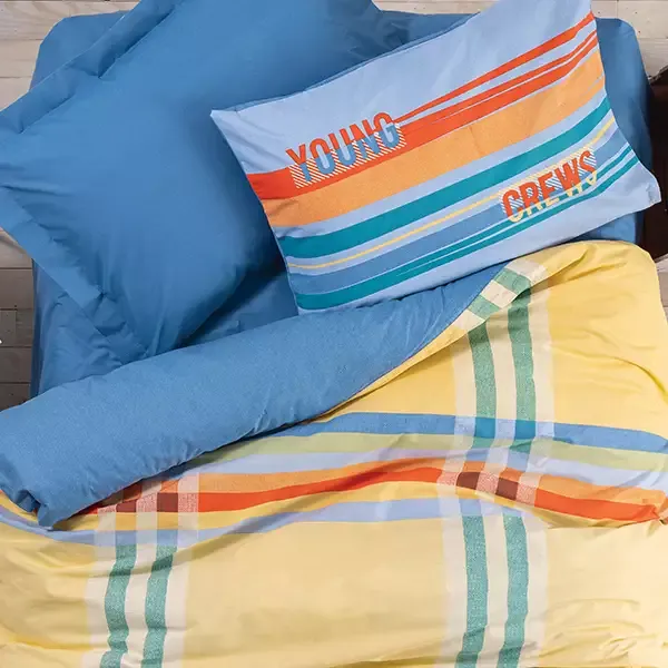 Nova Home Basis Duvet Cover Set - 100% Cotton - Single & Twin - 3 Pcs - Multicolor product thumbnail 2
