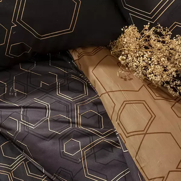 Nova Home Dawn Duvet Cover Set - 100% Cotton - King & Super King - 4 Pcs - Black product thumbnail 3