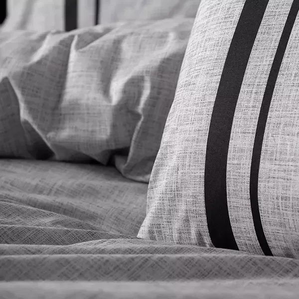 Nova Home Bitter Duvet Cover Set - 100% Cotton - King & Super King - 4 Pcs - Grey & Black product thumbnail 2