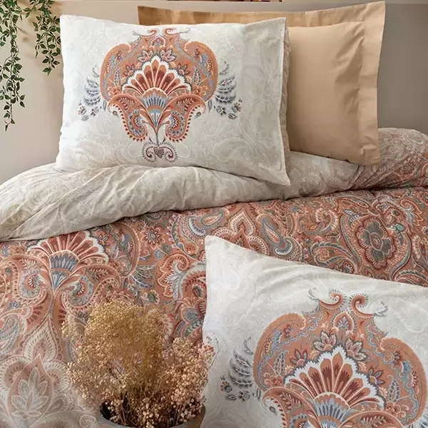 Nova Home Loreta Duvet Cover Set - 100% Cotton - King & Super King - 4 Pcs - Multicolor product thumbnail 2