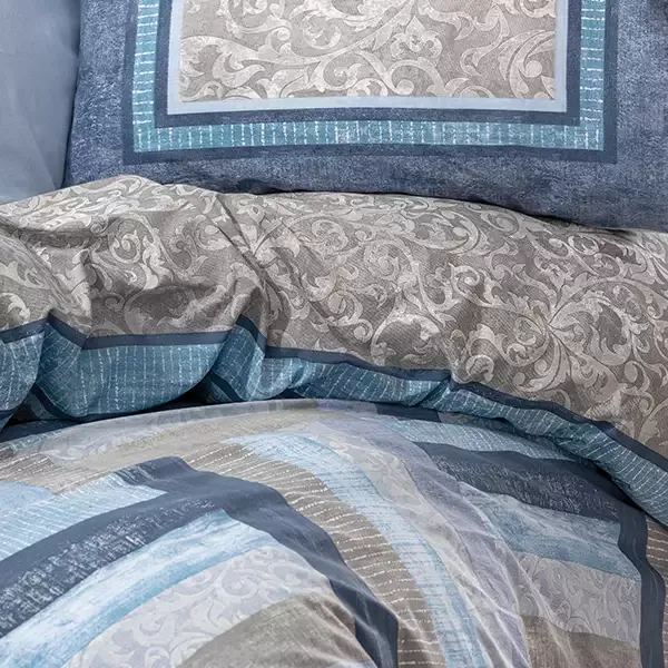 Nova Home Groovy Duvet Cover Set - 100% Cotton - King & Super King - 4 Pcs - Multicolor product thumbnail 3