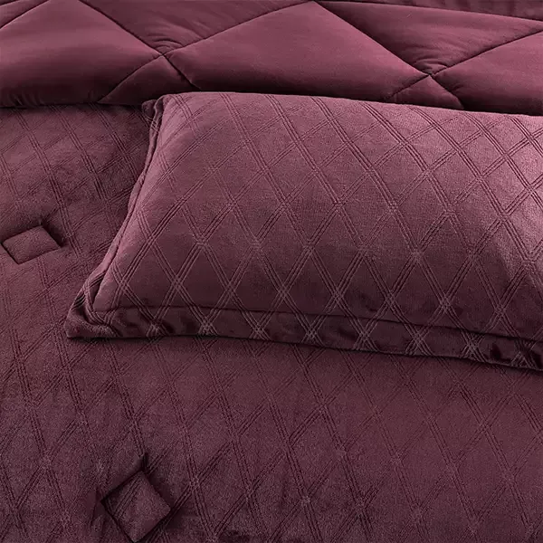 Nova Home Landers 3D Embossed Velvet Flannel Winter Comforter Set - Single & Twin- 4 Pcs - Rosemary product thumbnail 2
