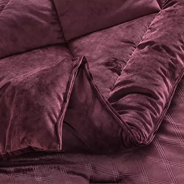 Nova Home Landers 3D Embossed Velvet Flannel Winter Comforter Set - Rosemary (Available in Sizes) product thumbnail 4