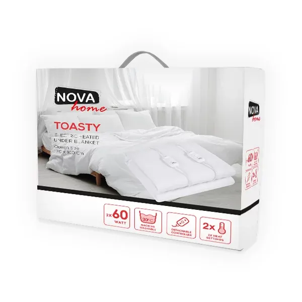 Nova Home Toast Non Woven Electric Blanket Undersheet With Two Controllers - King - White (With Warranty) product thumbnail 8