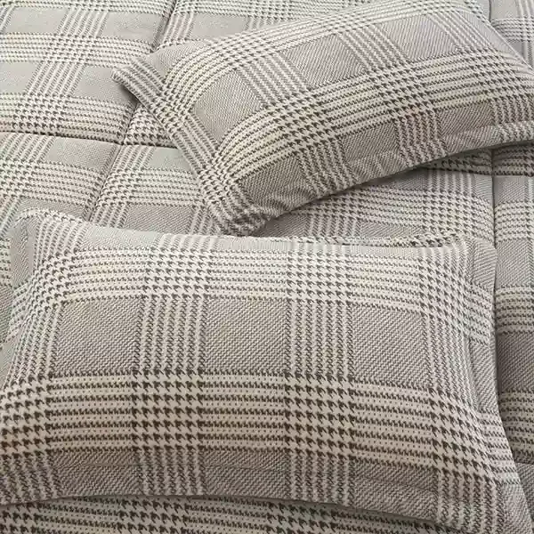 Nova Home Sketch Winter Printed Flannel Comforter Set - King & Super King - 4 Pcs - Grey product thumbnail 6