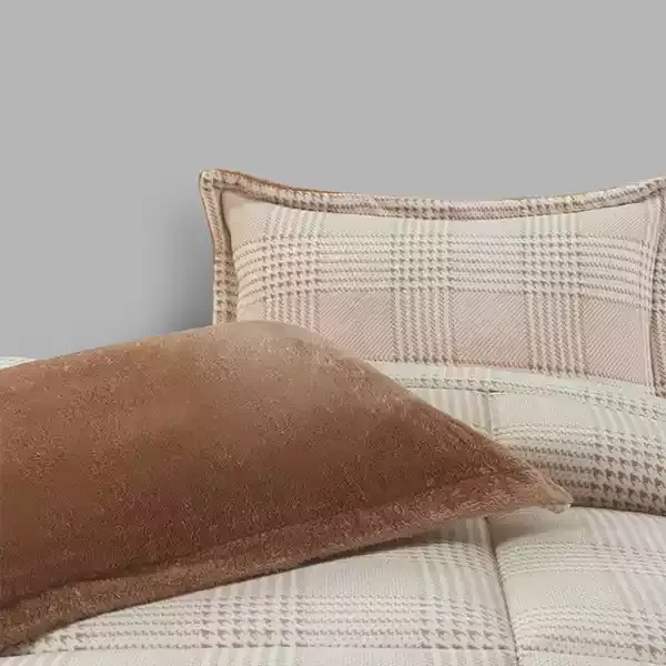 Nova Home Sketch Winter Printed Flannel Comforter Set - Beige (Available in Sizes) product thumbnail 5
