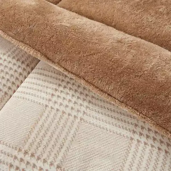 Nova Home Sketch Winter Printed Flannel Comforter Set - Beige (Available in Sizes) product thumbnail 7